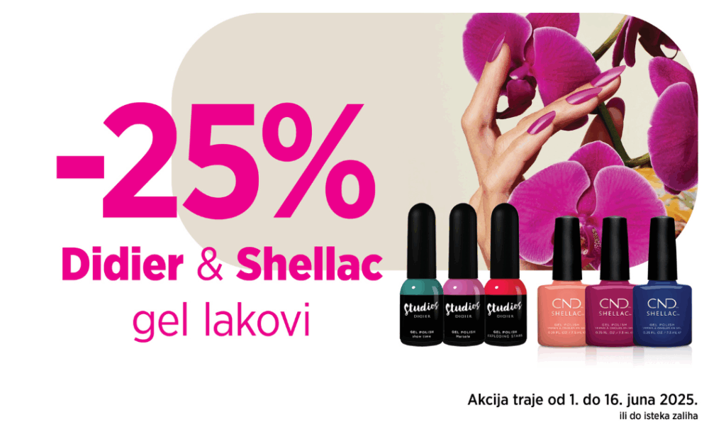 Unitech letnja akcija, Didier i Shellac gel lakovi za nokte na popustu -25%