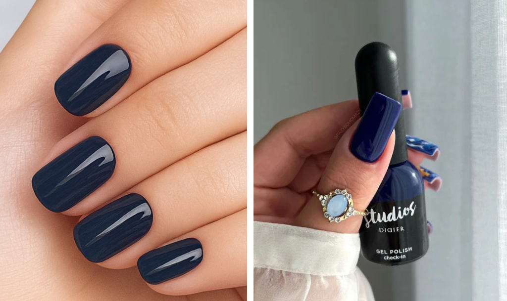 Tamnoplave nijanse lakova Shellac Indigo Frock i Didier Check-In