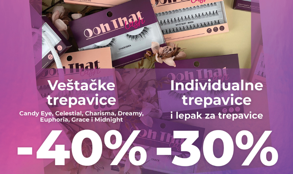 Ooh That Lash veštačke trepavice na akciji -40%, Ooh That Lash individualne trepavice i lepak za trepavice na akciji -30%