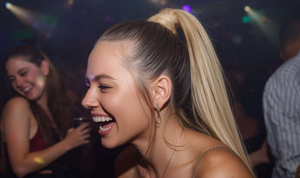 Visoki konjski rep - frizura za Novu godinu