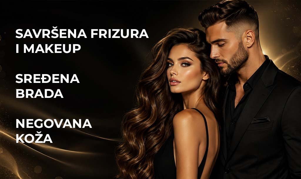 Stajling za mature i proslave, savršena frizura i makeup, sređena brada, negovana koža