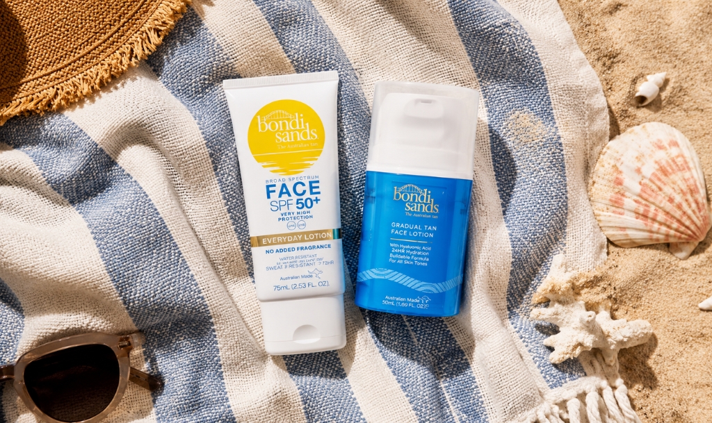 Bondi Sands losion za lice za postepeno samopotamnjivanje i SPF 50+ losion za lice za svakodnevnu zaštitu od sunca