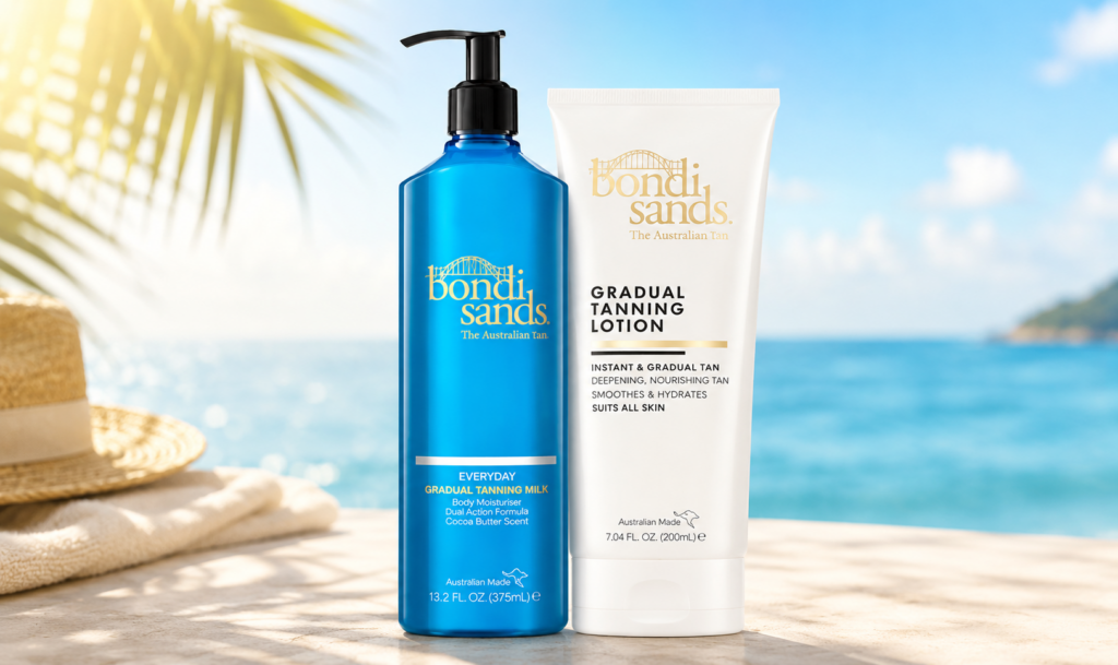 Bondi Sands mleko za postepeno samopotamnjivanje tela i Skin Illuminating losion za postepeno samopotamnjivanje i preplanuli ten bez sunčanja