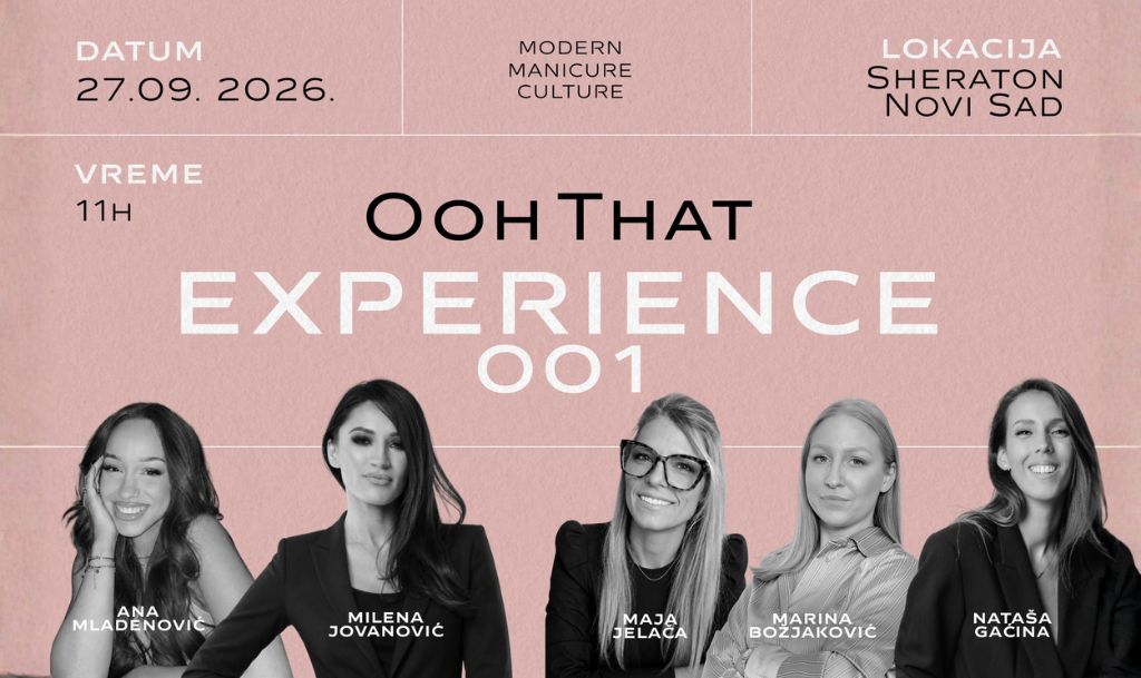 Događaj Ooh That Experience 001 u Sheraton hotelu u Novom Sadu, 27. septembra 2026.